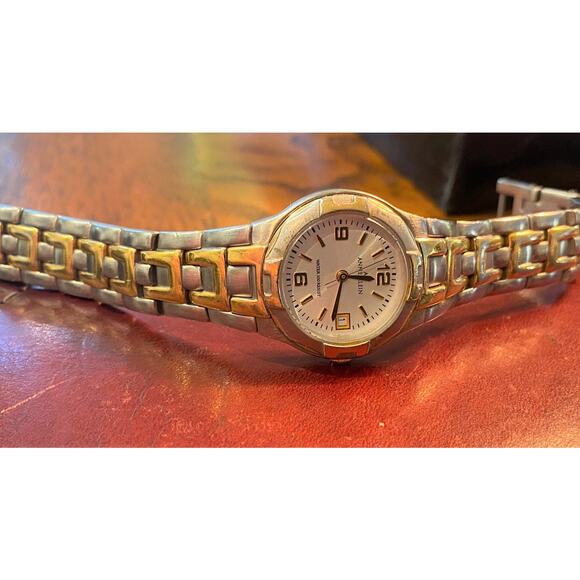 Women's 28mm Two Tone Anne Klein Watch, Water Resistant - Picture 2 of 3